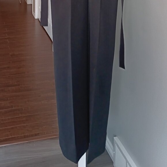 Vintage Perruzza Sportswear Navy Blue Wide Leg Button Up Belted Jumpsuit 70s - Picture 10 of 12